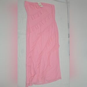 Elegant Pink Ruffled Skirt